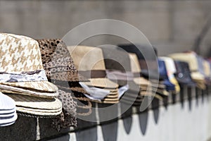 Pile of fashionable hats