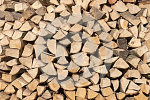 Pile of firewood. photo