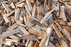A pile of firewoods
