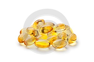 pile of fish oil capsules