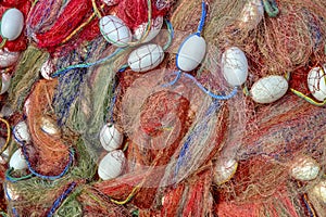 Pile of fishing nets