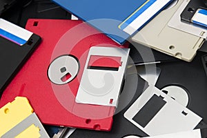 pile of floppy disks