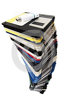 pile of floppy disks