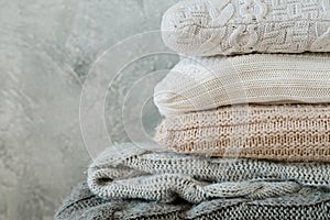 Pile folded cozy knitted plaids pillows home decor photo