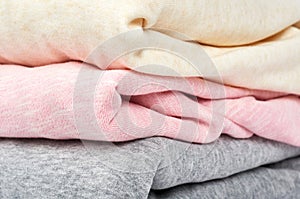 Pile of foldet cloth background
