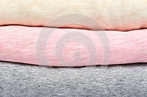 Pile of foldet cloth background