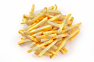 Pile of french fries from above photo