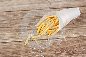 Pile of french fries potato