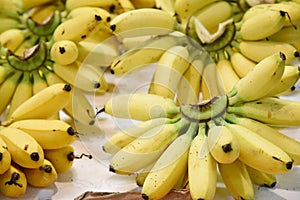 Pile of fresh bananas