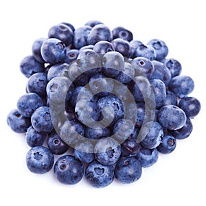 Pile of fresh blueberry fruits