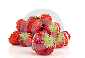 Pile of fresh healthy strawberries