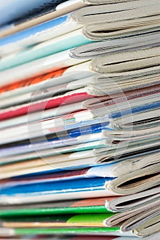 Pile of fresh magazines