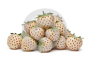 Pile of Fresh pineberries