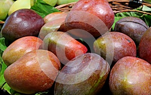 Pile of Fresh Ripe Mangoes in the Market