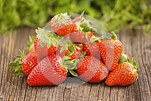 Pile of fresh strawberries