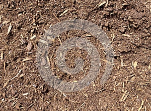 Pile of fresh topsoil in full frame format for lawn maintenance photo