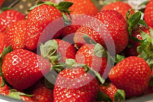 A pile of fresh trawberry