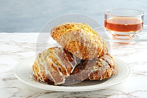 pile of fruit scones on a plate