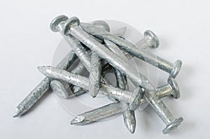 Pile of Galvanized Steel Nails