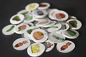 The Very Hungry Caterpillar Food Disks Piled Up photo