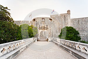 Pile Gate - entrance in old town of Dubrovnik. Croatia.