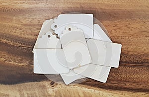Pile of gift wooden gift tags