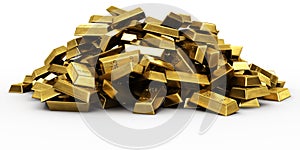 Pile of gold bars