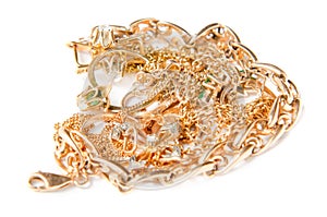 Pile of gold jewelry