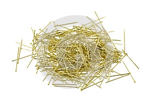 Pile of gold sequin pins