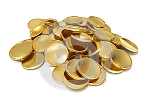 Pile of golden coins