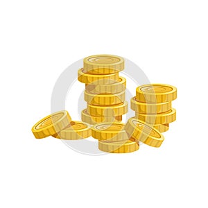 Pile Of Golden Coins, Hidden Treasure And Riches For Reward In Flash Came Design Variation