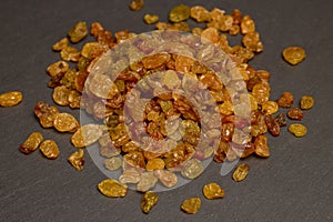 pile of golden raisins