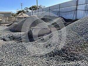 Pile of gravel in yard