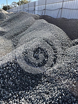 Pile of gravel in yard