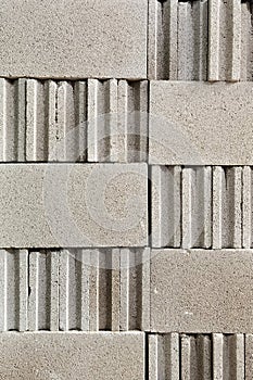 Pile of gray concrete bricks