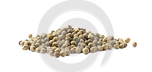 Pile of green peppercorn isolated