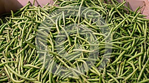 Pile of green string beans
