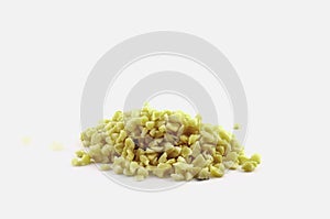 A pile of ground nuts, hazelnuts or almonds. The nuts are suitable for baking