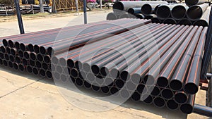 Pile of HDPE Pipes