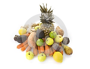 A pile of healthy fresh organic fruit and veg