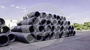 Pile of high carbon wire rod, Steel wire rods for construction business