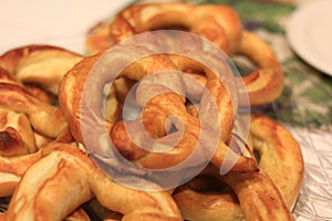 Pile of Homemade pretzels