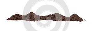 Pile of humus soil isolated photo