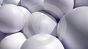 Pile of Inflated White Balls Background