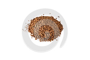 Pile of Instant coffee isolated on white background