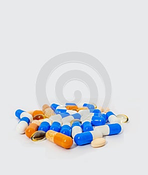 Pile of Isolated Prescription Pills