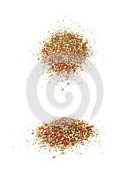 Pile of italian spices isolated