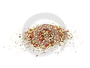 Pile of italian spices isolated