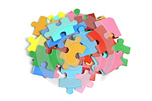 Pile of Jigsaw Puzzle Pieces