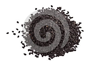 Pile of kalinji spice isolated